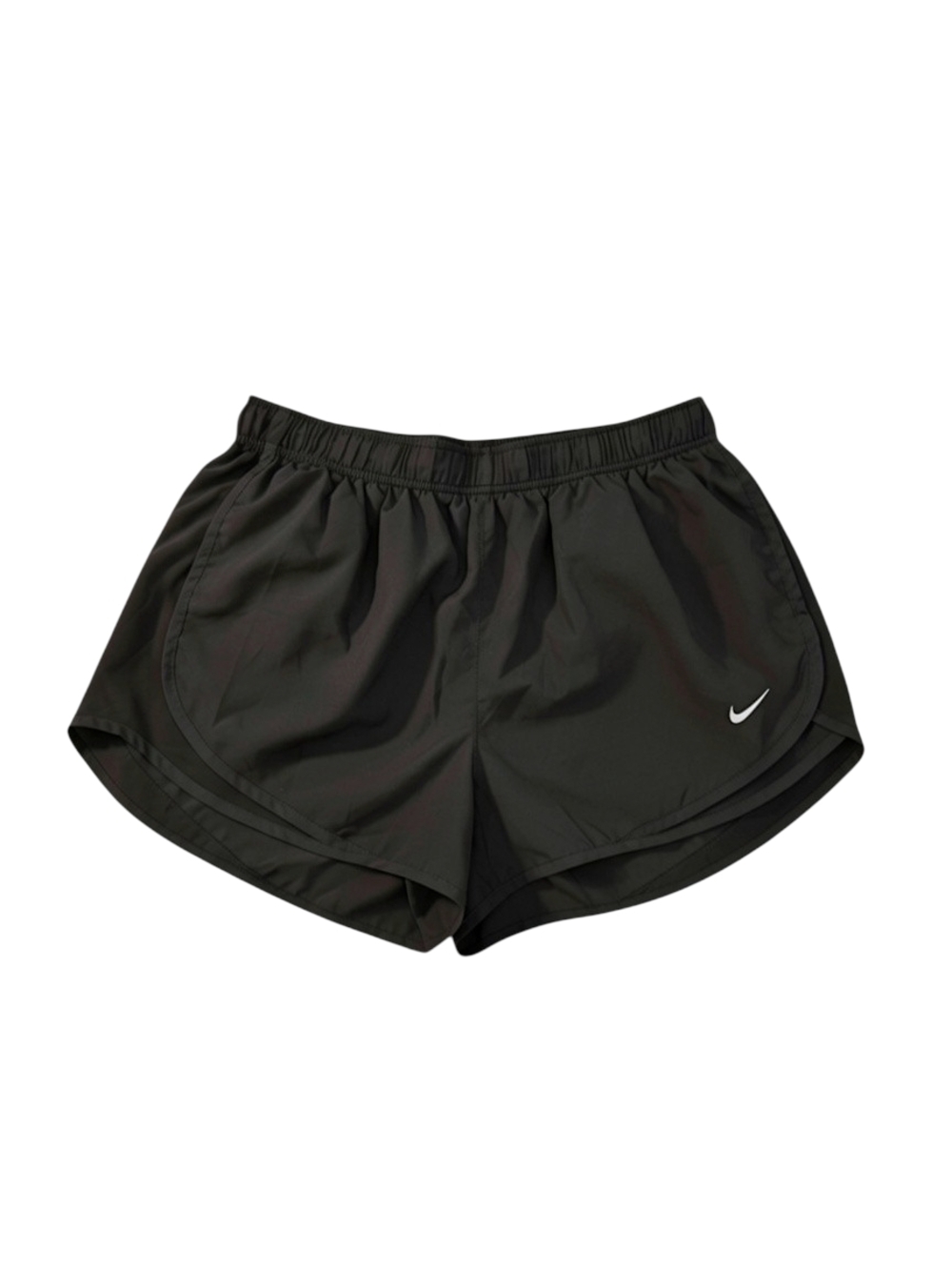 Nike Women’s Black Athletic Running Shorts with White Swoosh Size Large